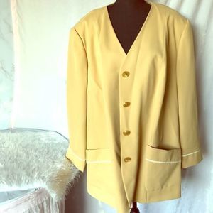 Givenchy Yellow Blazer with Gold Buttons